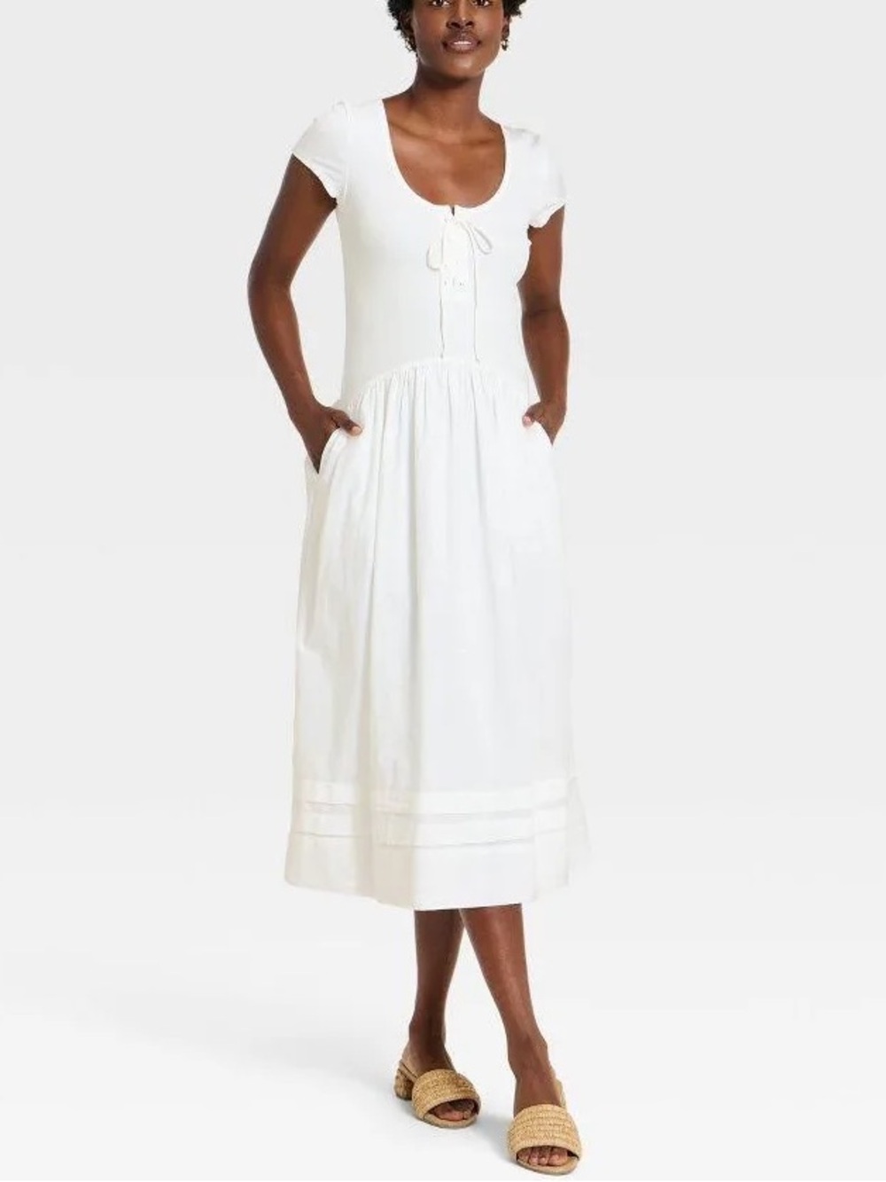 Universal Thread NWT Western Cap Short Sleeve Maxi A-Line Dress Sz XS